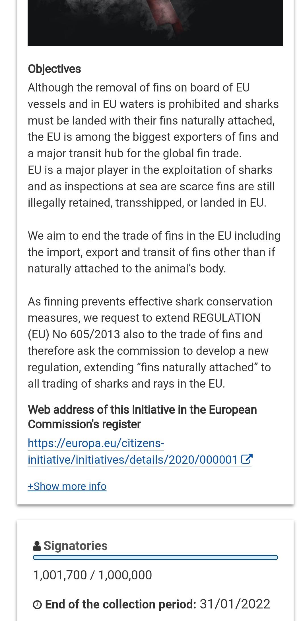 r/SeaShepherd - The Stop Finning EU Initiative Has Succeeded!!!