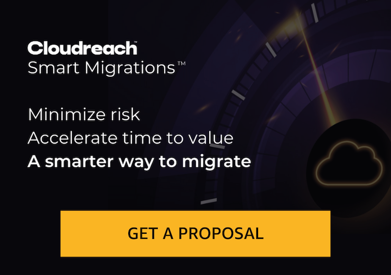 Cloudreach Smart Migration Proposal delivers a free high-level migration proposal in under 24 hours to help you kick start, simplify, and expedite your migration to AWS.