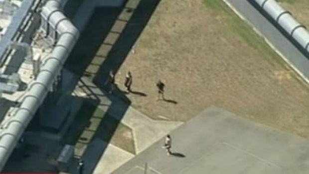 Teenagers at the Malmsbury Youth Justice Centre during the riot.