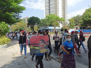 Demonstrations and protests in Myanmar in 2021 - Aung San Suu Kyi