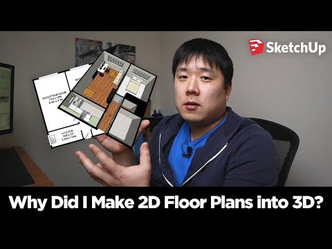 2D Floor Plans into 3D Models with SketchUp