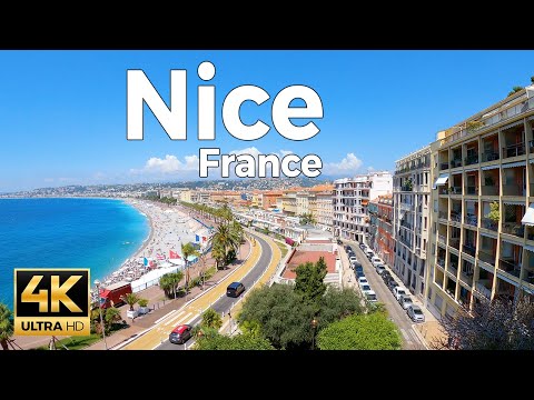 Nice, France Walking Tour (4k Ultra HD 60fps) – With Captions