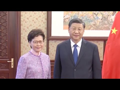 Xi Jinping hears work report from Carrie Lam