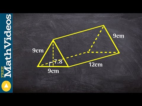 How to find the surface area of a triangular prism