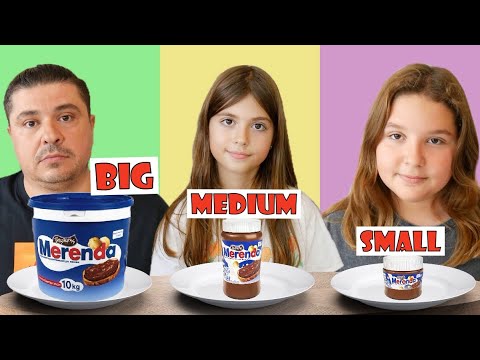 ΜΕΓΑΛΟ vs ΜΕΣΑΙΟ vs ΜΙΚΡΟ CHALLENGE !!! /  BIG vs MEDIUM vs SMALL food  | ARTEMI STAR