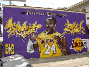 Graffiti of Kobe Bryant in Los Angeles, California