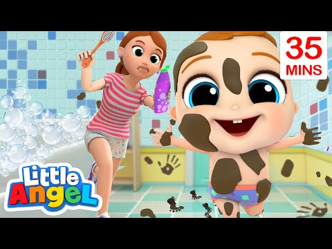 It’s Bath Time Baby John! | Bath Song | Little Angel Kids Songs & Nursery Rhymes