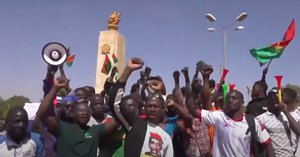 Pro-coup demonstrations in Ouagadougou - 2022 Burkina Faso coup d'état