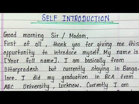 Self introduction in interview || How to introduce yourself in interview