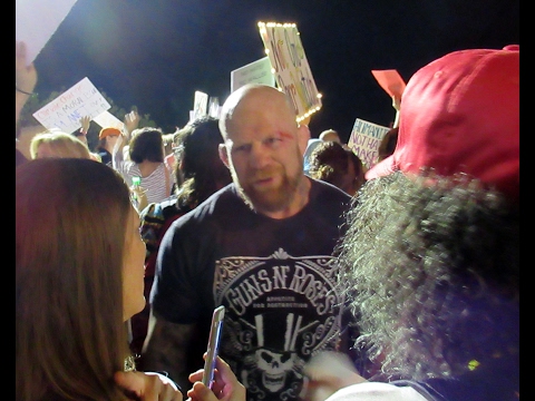 Violent Anti-Trump Protest: Trumper and Jeff Monson street fight on Palm Beach 2/4/17