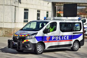 French Police (France Police) Renault Trafic from riot units known as Compagnies Républicaines de Securite