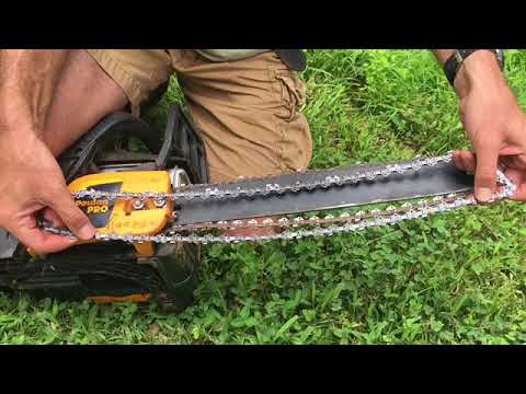 How To Change The Chain On A Poulan Pro 18 Inch Gasoline Chainsaw