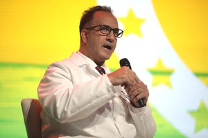 Richard Urso speaking with attendees at the 2020 Student Action Summit hosted by Turning Point USA at the Palm Beach County Convention Center in West Palm Beach, Florida