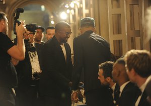 File - Kanye West arrives at the Ralph Lauren 50th Anniversary Fashion Show during New York Fashion Week, Friday, Sept. 7, 2018.