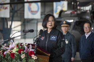 President Tsai Ing-wen at Spring Festival condolences "Air Force Fourth Tactical Fighter Wing", 21 January 2020