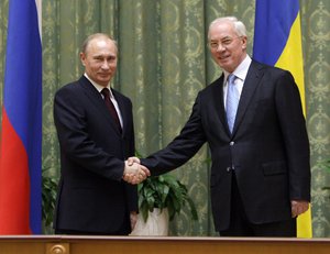 Prime Minister of the Russian Federation Vladimir Putin held talks with Prime Minister of Ukraine Mykola Azarov in Kyiv, Ukraine