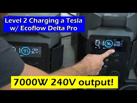 Level 2 Charging a Tesla with Ecoflow Delta Pro now works! My viewers' solution worked!