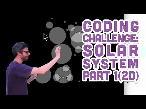 Coding Challenge #7: Solar System in Processing - Part 1 (2D)