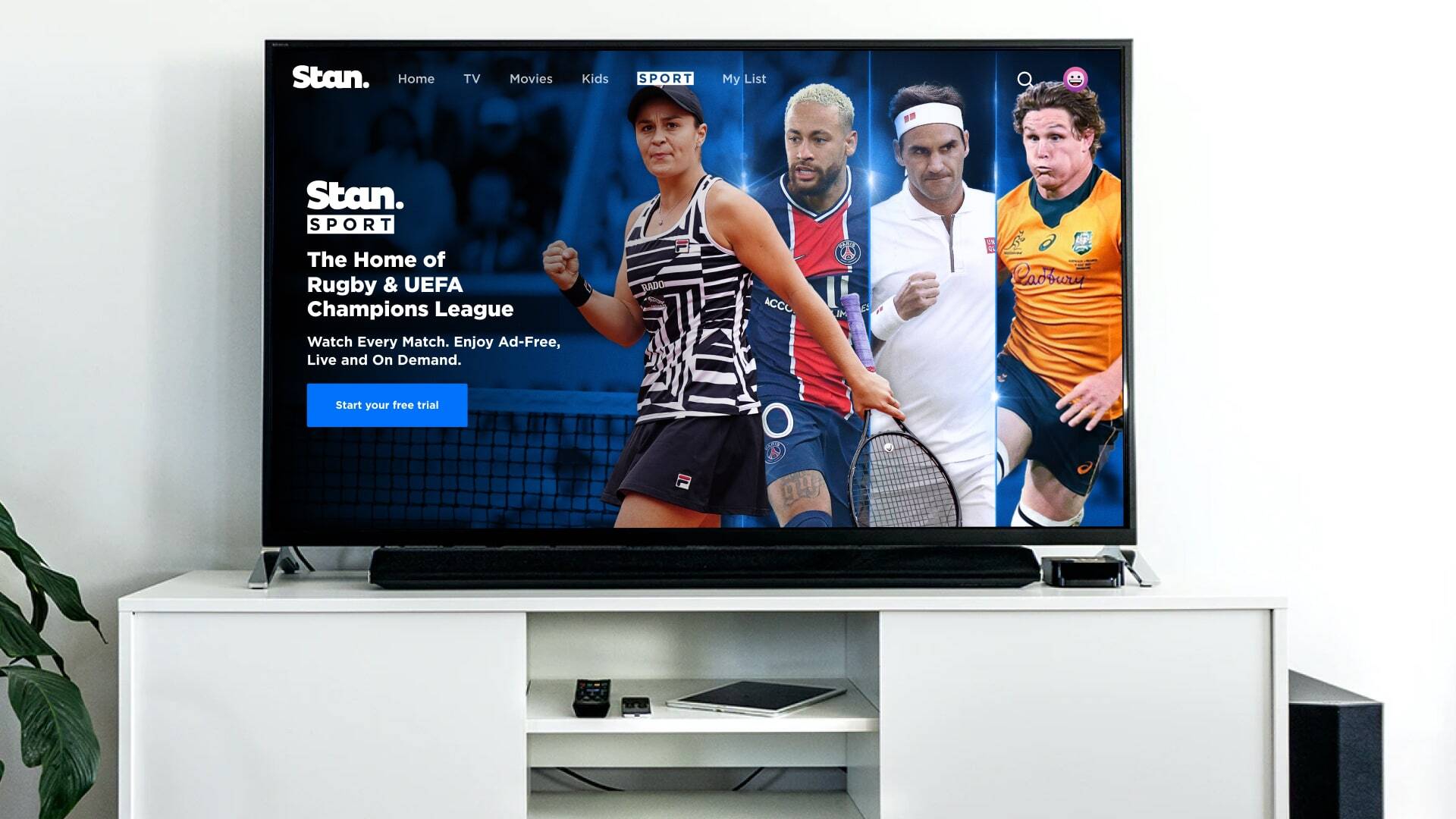 Stan Sport is the Home of Rugby, UEFA Champions League, Grand Slam Tennis & more.