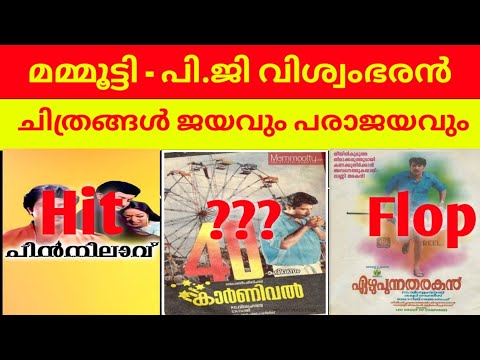 MAMMOOTTY P.G VISWAMBHARAN MOVIES HITS AND FLOPS