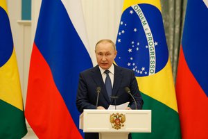 (Moscow - Russia, 02/16/2022) President of the Republic, Jair Bolsonaro accompanied by the President of the Russian Federation, Vladmir Putin during a statement to the Press