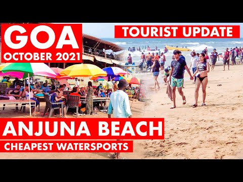 Goa | Anjuna Beach - October 2021 | Shopping, Watersports, Shacks | Goa Vlog | Anjuna Market |