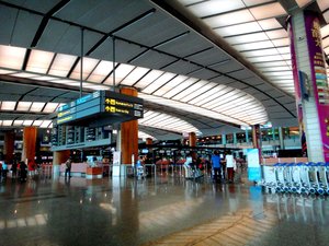 Check-in counters at the Terminal 2 Budget Terminal of Changi Airport, Singapore