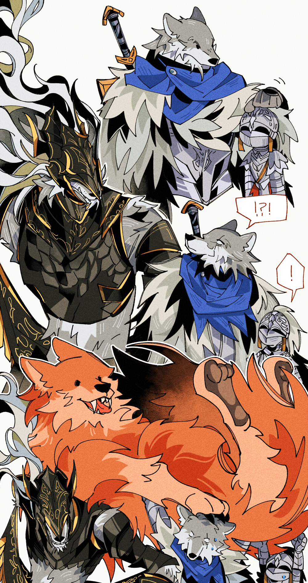 drenched-in-sunlight:
? elden ring wolf gang *applaud* 🐺🧡
?