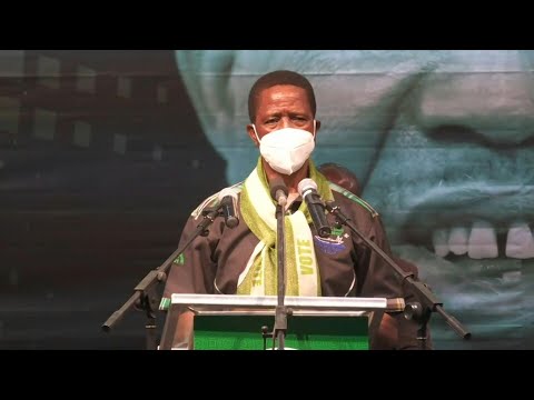 Zambian President Edgar Lungu holds virtual rally on eve of election | AFP