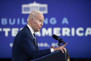 FILE - President Joe Biden speaks at North Carolina Agricultural and Technical State University, in Greensboro, N.C., Thursday, April 14, 2022.