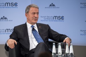 Turkish Defense Minister Hulusi Akar at the  MSC in Munich, Bavaria, Germany, 17 February 2019