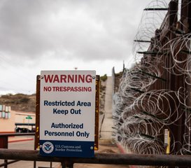 Layers of Concertina are added to existing barrier infrastructure along the U.S. - Mexico border near Nogales, AZ, February 4, 2019.