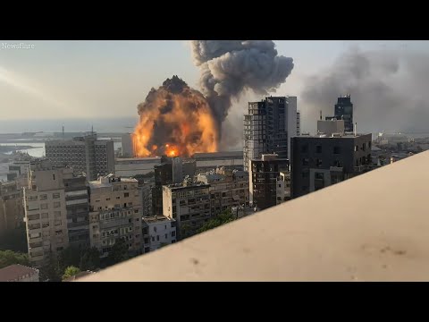 Multiple Scenes of Beirut Explosion💥 Caught in Camera. (WARNING:- Graphic Content)