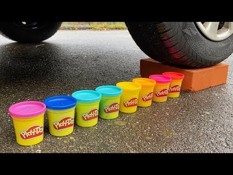 EXPERIMENT: CAR VS PLAY DOH - Crushing Crunchy & Soft Things by Car!