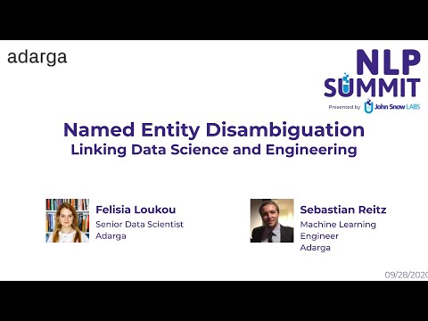 Disambiguation – Linking Data Science and Engineering | NLP Summit 2020