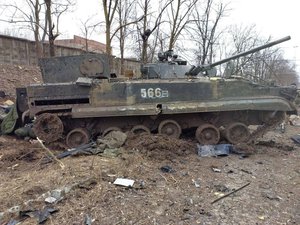 Destruction of Russian IFV's by Ukrainian troops in Mariupol