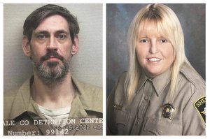 This combination of photos provided by the U.S. Marshals Service and Lauderdale County Sheriff's Office in April 2022 shows inmate Casey White, left, and Assistant Director of Corrections Vicky White