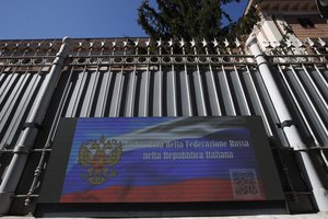 The Russian Embassy in Rome, Wednesday, March 31, 2021