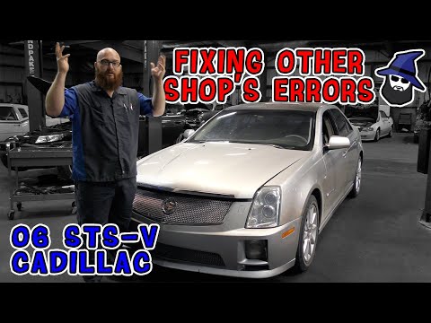 When shops break cars! The CAR WIZARD cleans up mess made on 06 STS-V Cadillac. Plus shop updates.