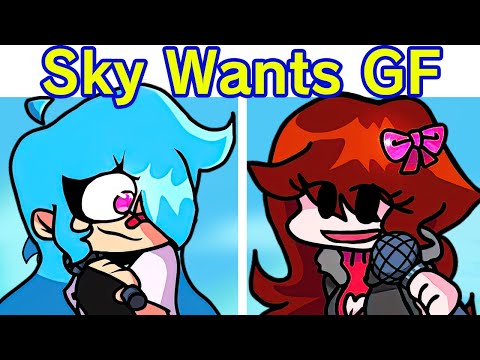 Friday Night Funkin' VS NuSKY + Skyverse FULL WEEK DEMO + All Endings (FNF Mod) (Sky Wants GF)