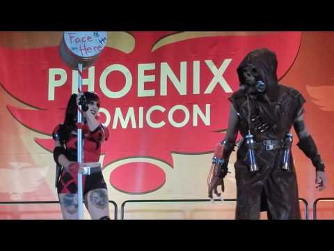 Rollerderby Harley Quinn and Scarecrow - Phoenix Comicon 2016