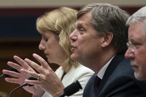 Michael McFaul, former U.S. ambassador to Russia under President Barack Obama, testifies before the House Intelligence Committee as the Democrat-controlled panel pushed ahead with their oversight of the Trump administration at a hearing titled "Putin's Playbook," how the Russian government works to undermine its adversaries, on Capitol Hill in Washington, Thursday, March 28, 2019.