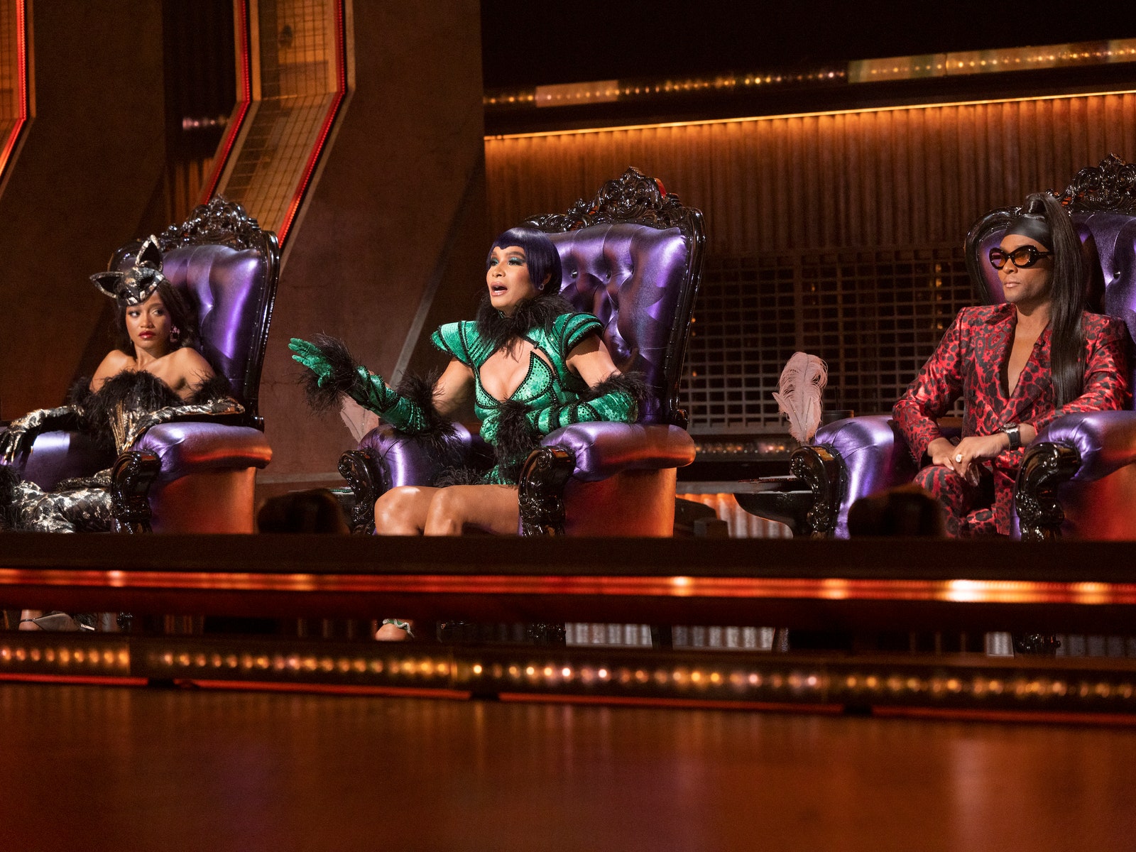 The judges panel on season 3 of the HBO Max ballroom competition show Legendary.