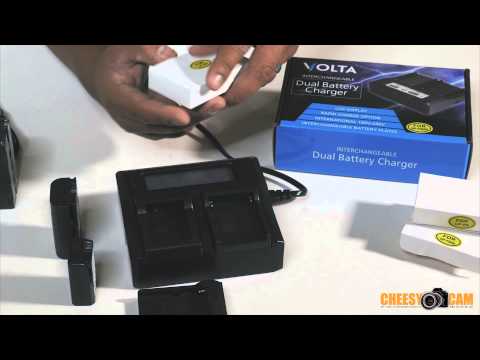 Volta Dual Battery Charger with Interchangeable Charging Plates Sony Canon NIkon etc