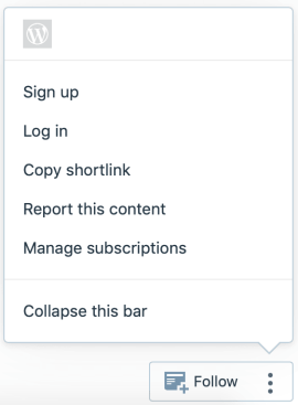 Action Bar - Logged Out