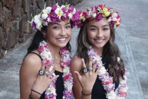 Moanalua cheerleading twins Abrie and Bailey Prinea flying high