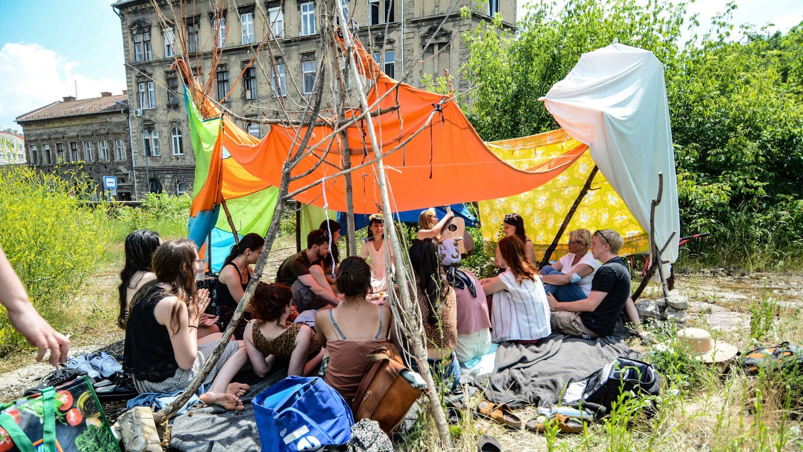 Image may contain Human Person Food Meal Tent Crowd and Festival