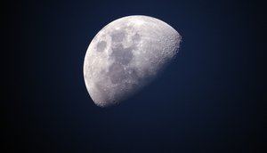 Partial moon photography