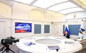 Russian President Vladimir Putin during a meeting of the Supreme Eurasian Economic Council (via videoconference), May 27, 2022 the Kremlin, Moscow, Russia.