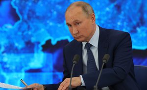 Vladimir Putin’s annual news conference, Novo-Ogaryovo, Moscow Region, Russia